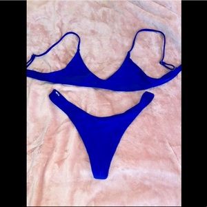 Cupshe Blue Cheeky Bikini